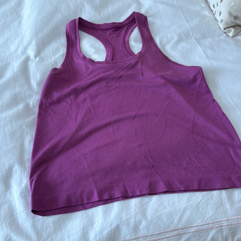 Lululemon Swiftly Tech tank top magenta cropped length